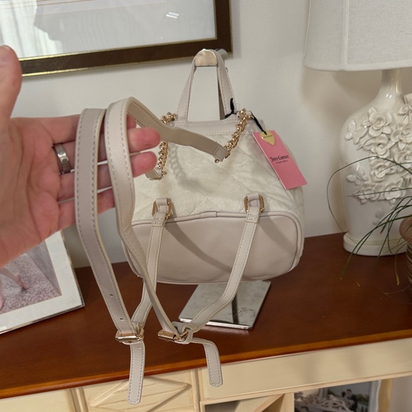 Juicy Couture Cream Quilted Backpack - Picture 7 of 16